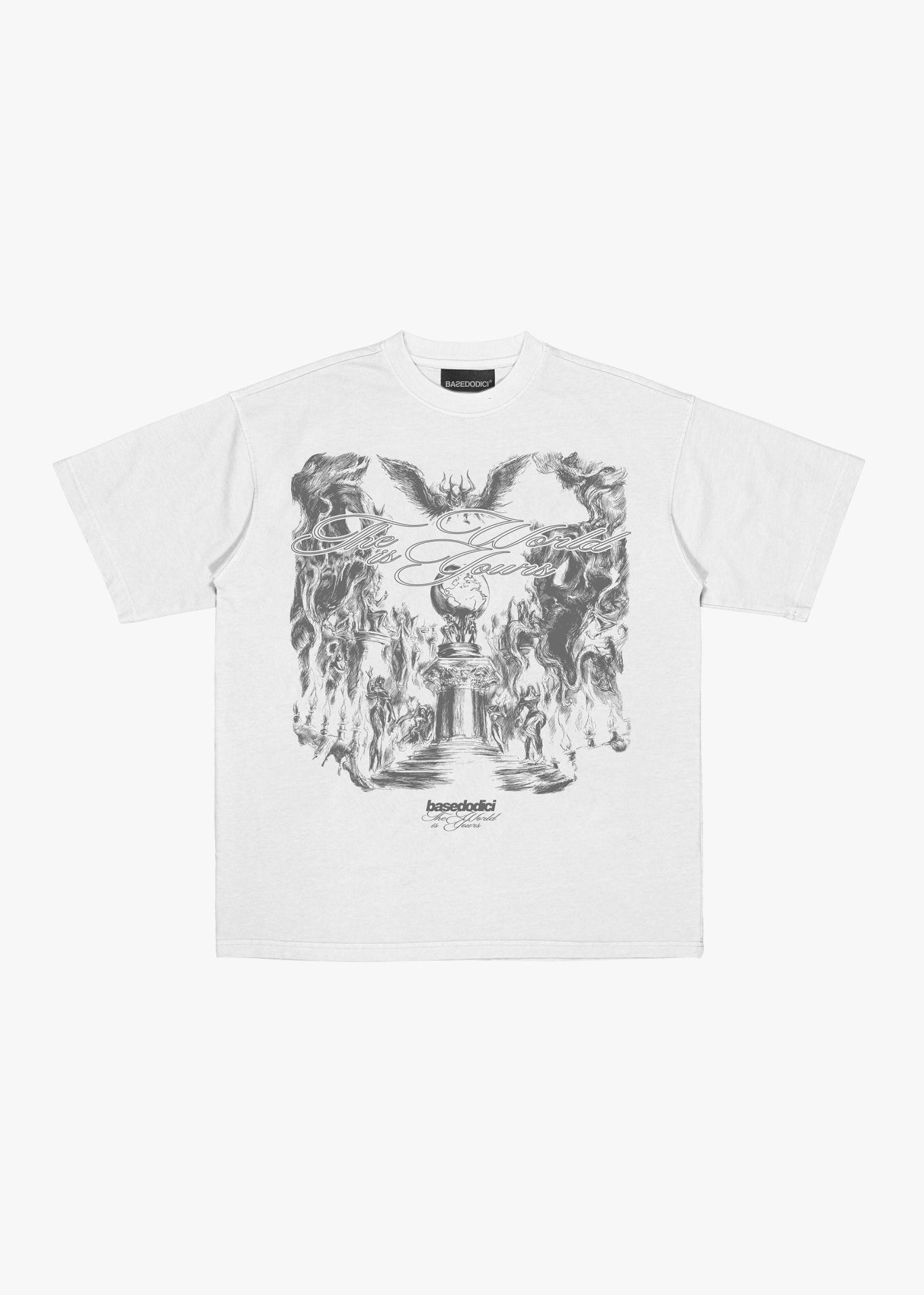 T-Shirt "WORLD TOUR" Scarface White - BASEDODICI®