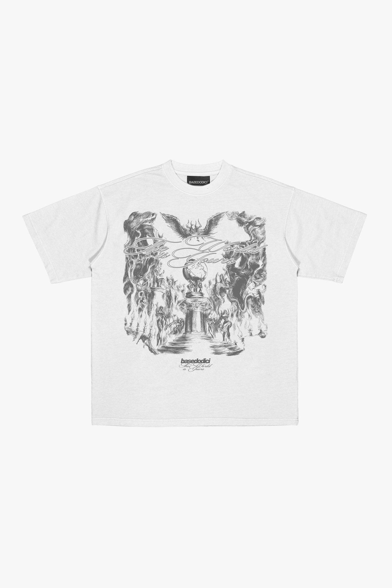 T-Shirt "WORLD TOUR" Scarface White - BASEDODICI®