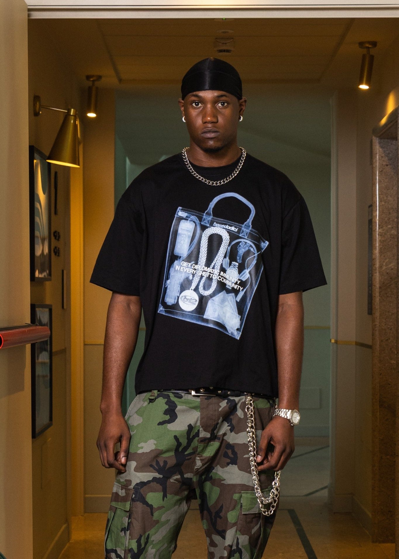 T-Shirt "WORLD TOUR" X - RAY Black - BASEDODICI®