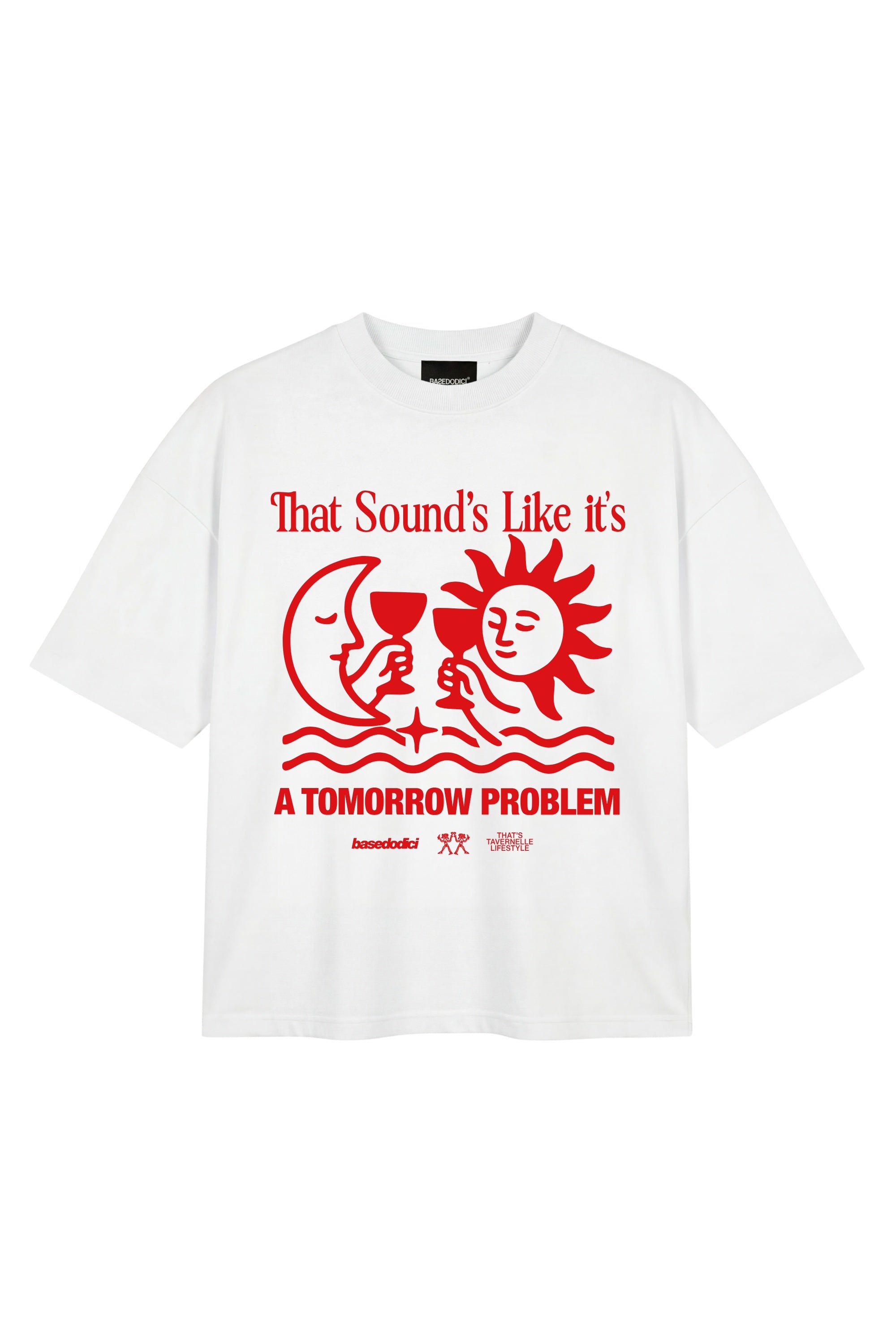 T-Shirt "TAVERNELLExBASEDODICI" Tomorrow White