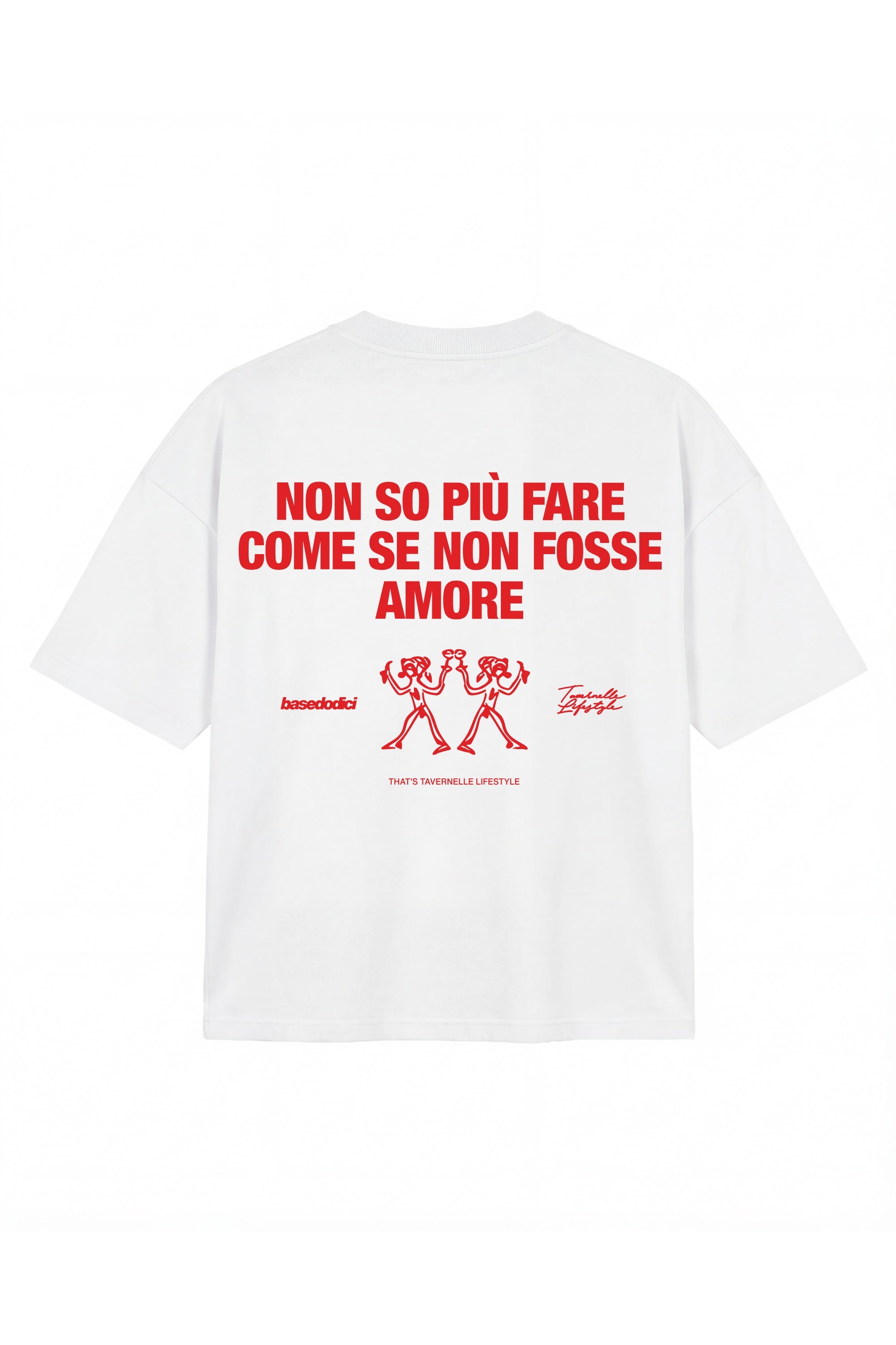 T-Shirt "TAVERNELLExBASEDODICI" Love White