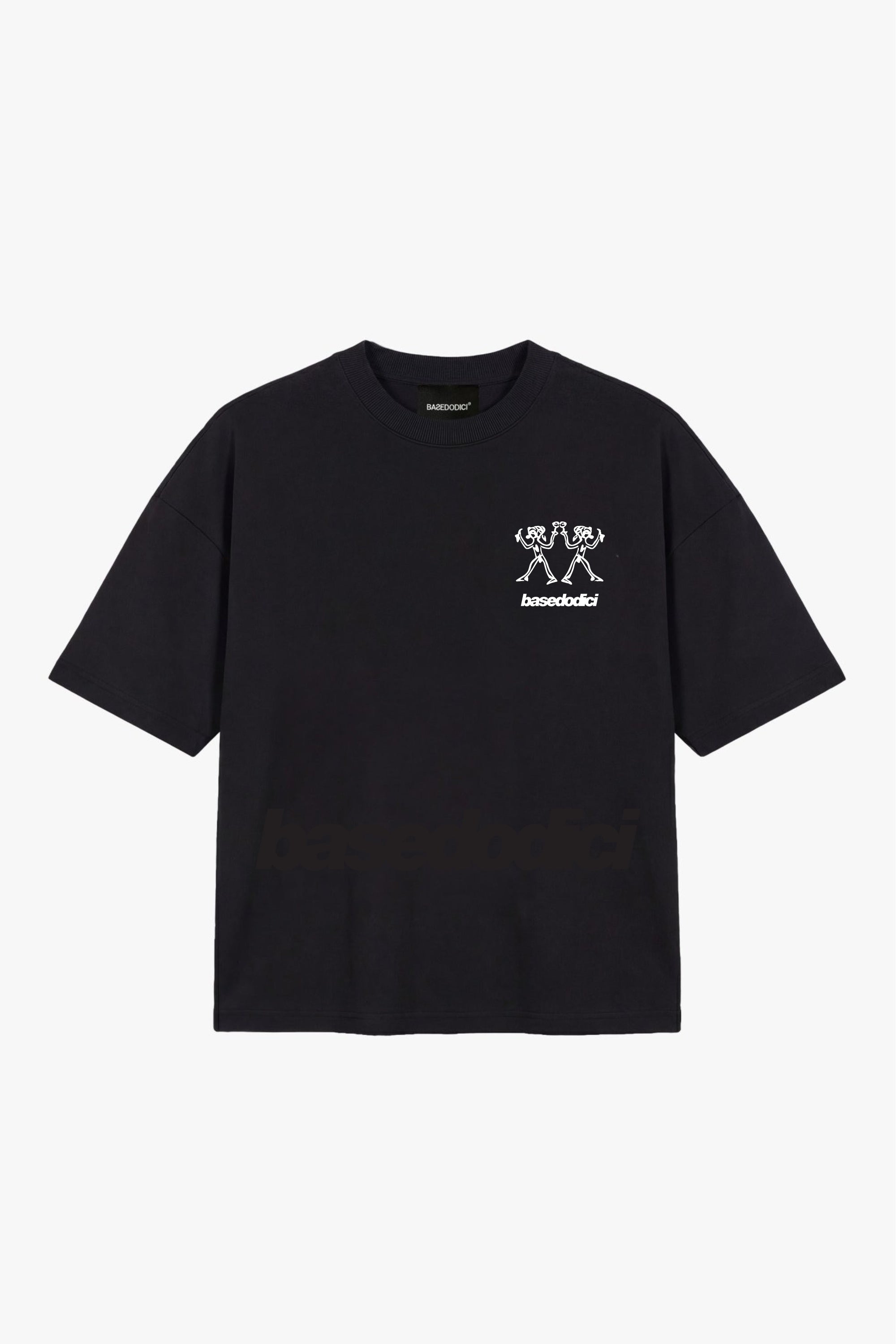"TAVERNELLExBASEDODICI" Lifestyle Black T-Shirt