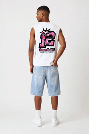Tank "4PLAYERS" Back 12 White/CamoPink