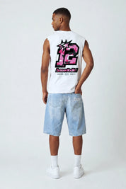Tank "4PLAYERS" Back 12 White/CamoPink