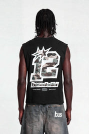 Tank "4PLAYERS" Back 12 Black/CamoBlue