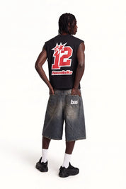 Tank "4PLAYERS" Back 12 Black/Red
