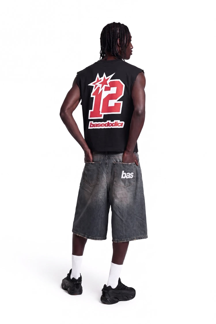 Tank "4PLAYERS" Back 12 Black/Red