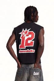 Tank "4PLAYERS" Back 12 Black/Red