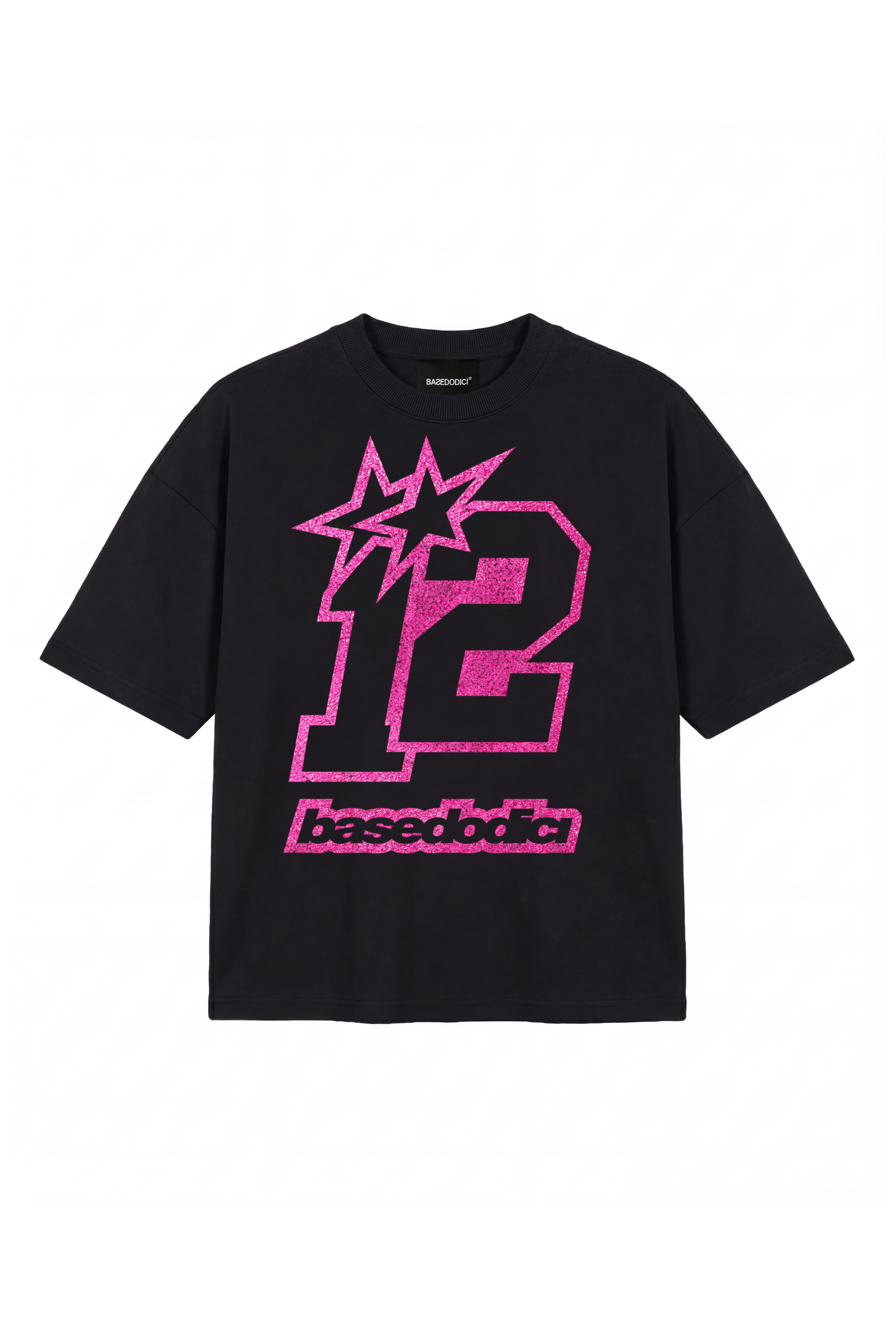 T-Shirt "4PLAYERS" FrontLogo 12 Black/GlitterPink
