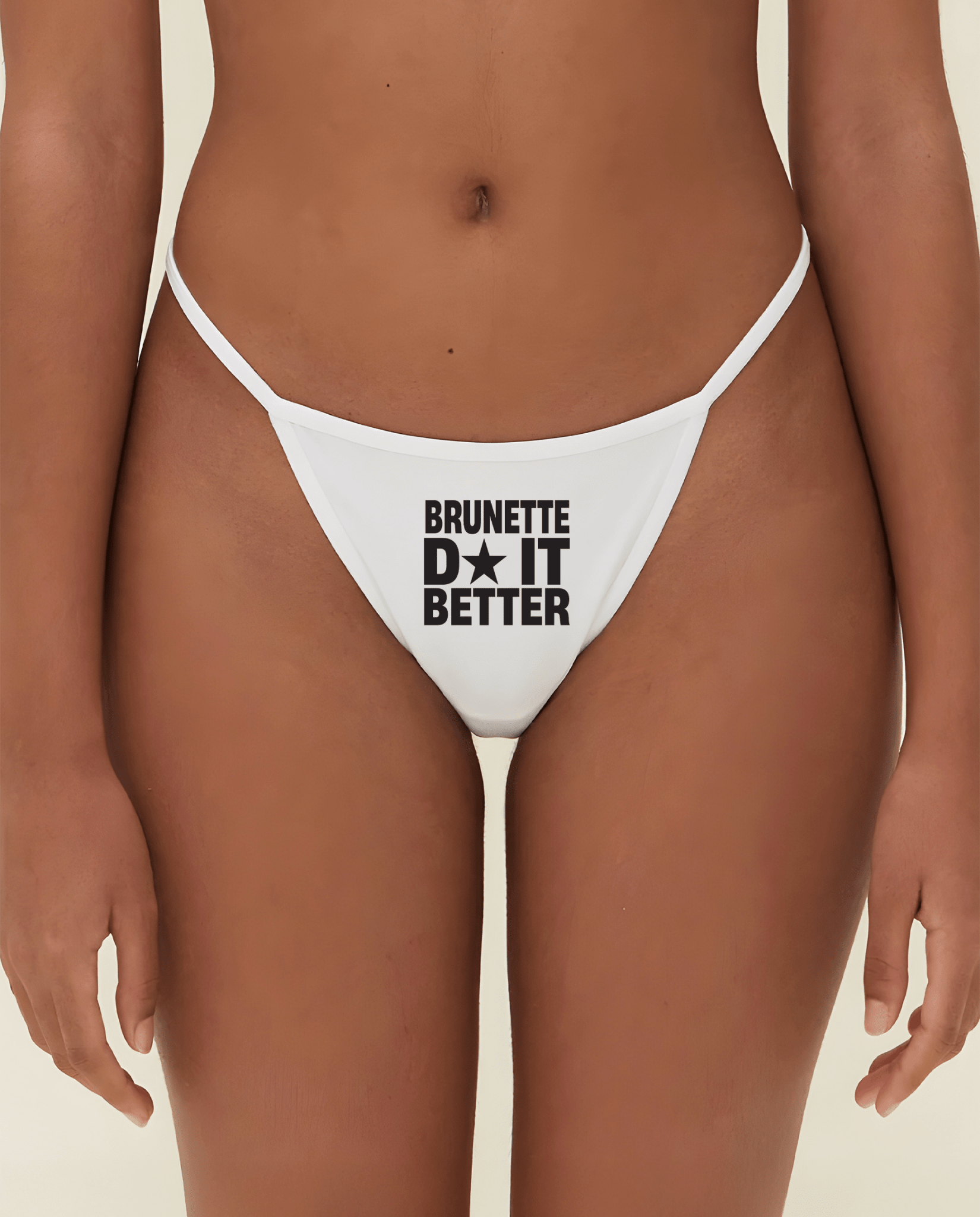 Thong "DIVA" Brunette White - BASEDODICI®