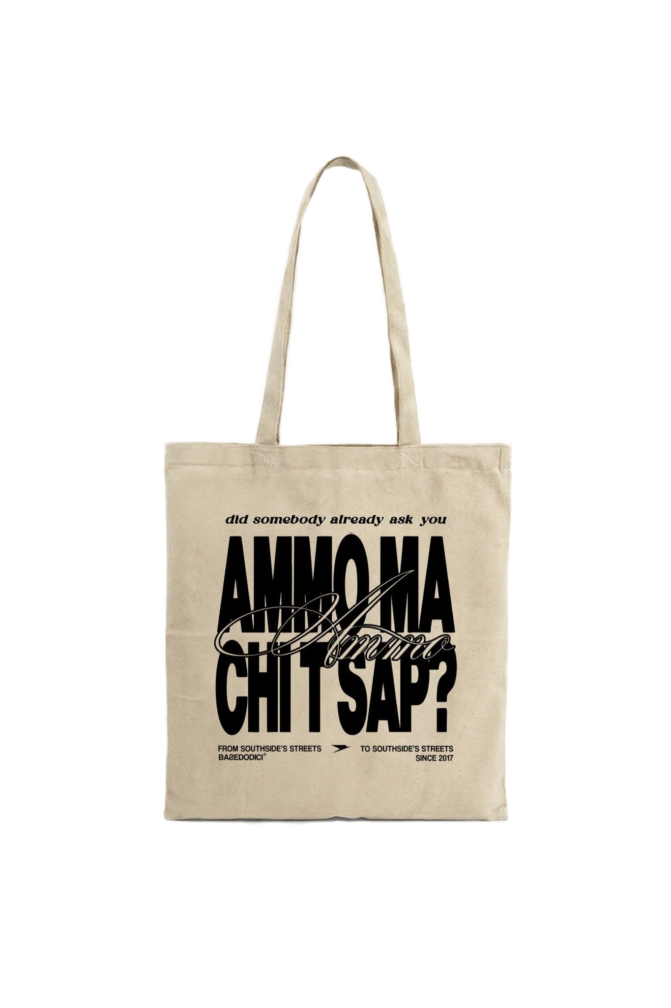 Tote Bag "AMMO" CHI'T'SAP Cream/BasicScript - BASEDODICI®