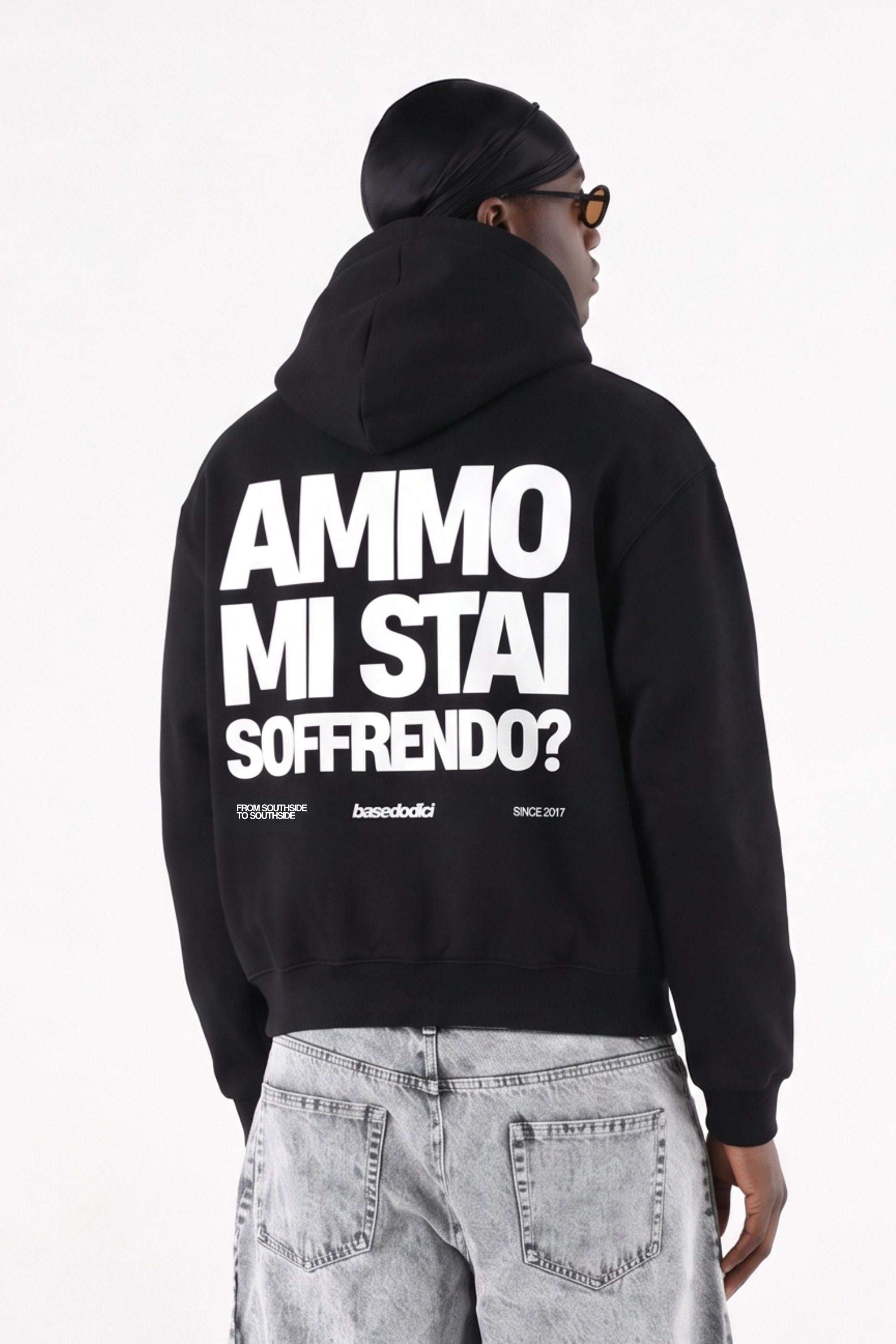 Hoodie "AMMO" MiStaiSoffrendo Black/White