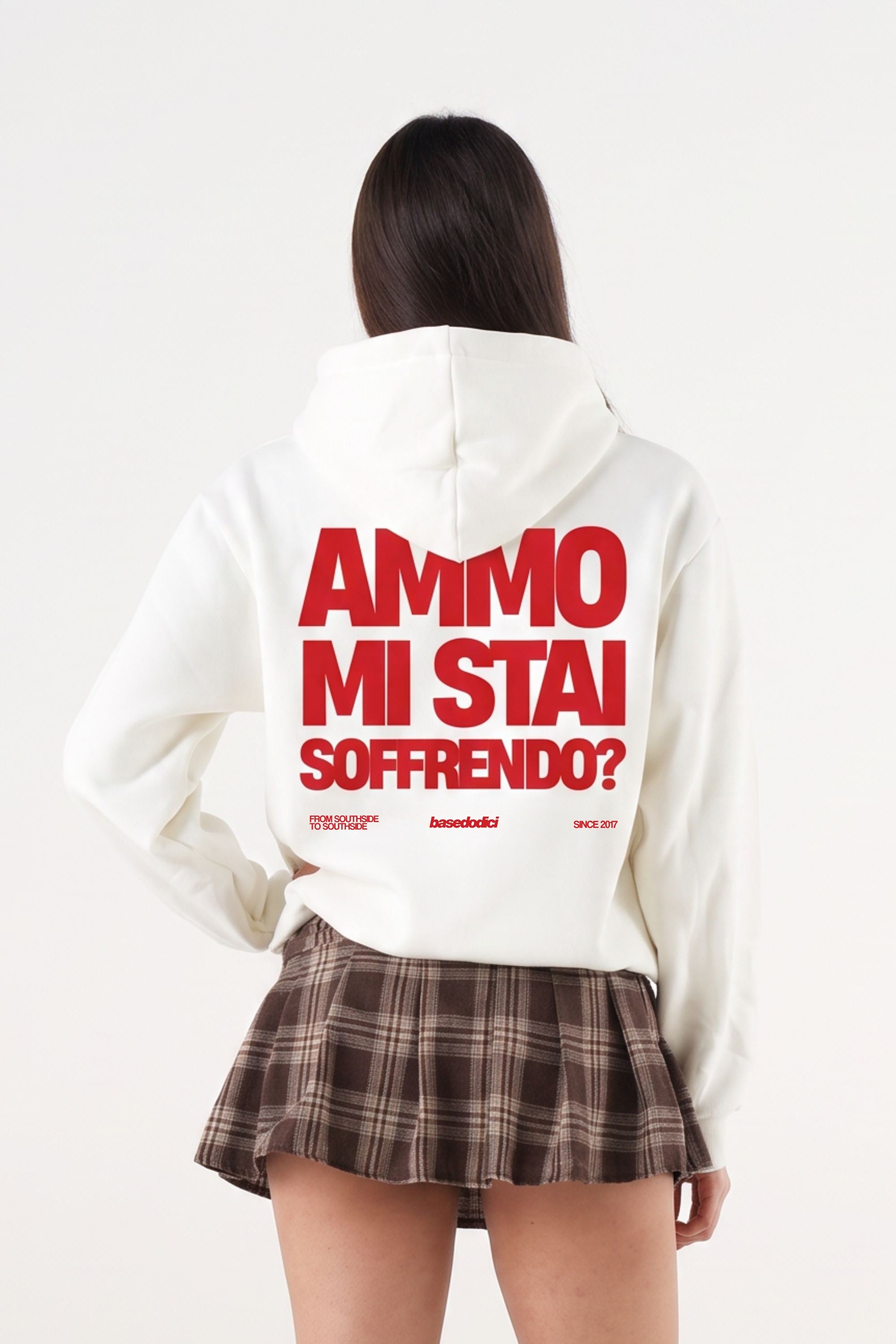 Hoodie "AMMO" MiStaiSoffrendo White/Red