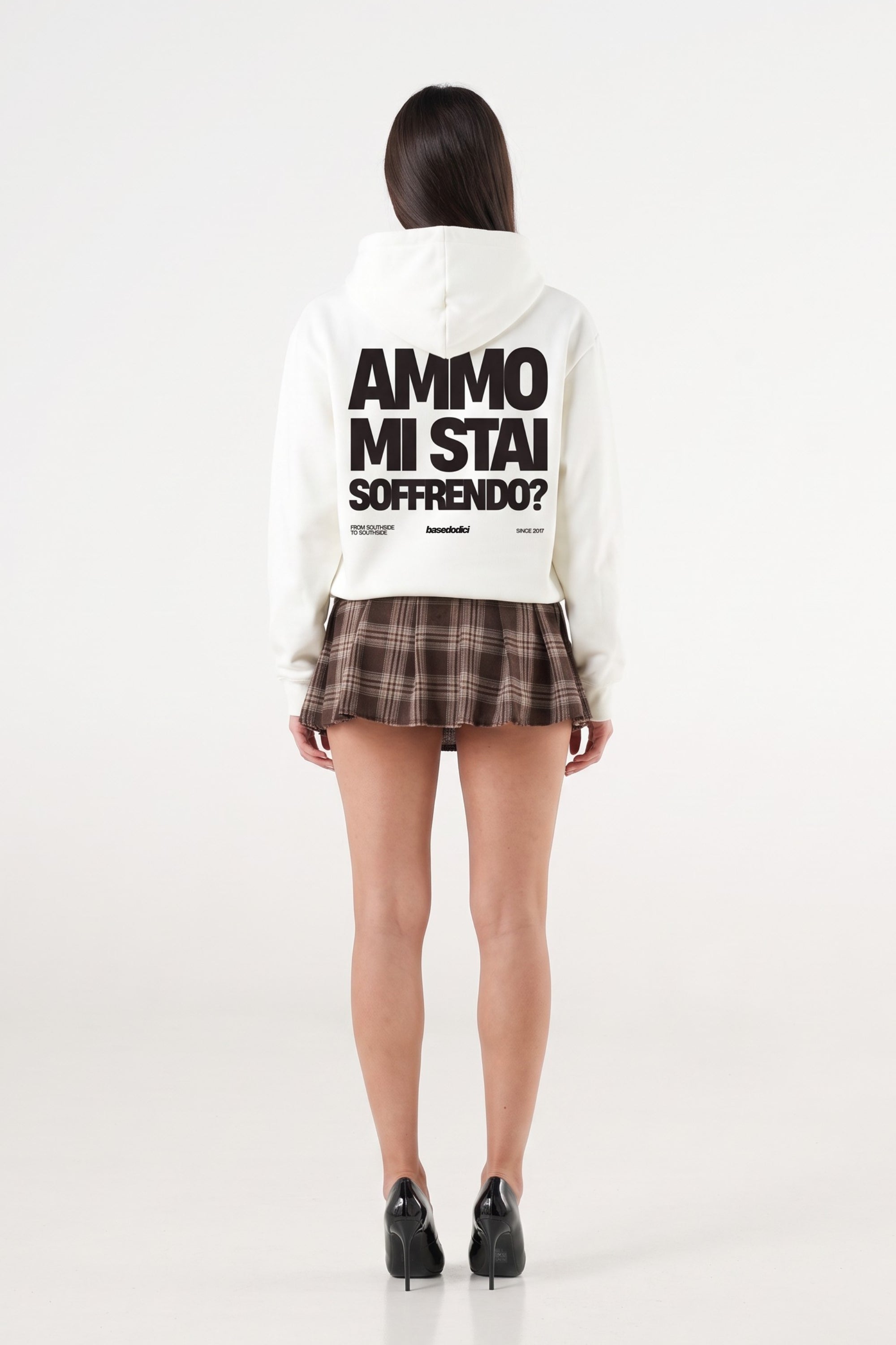 Hoodie "AMMO" MiStaiSoffrendo White/Black