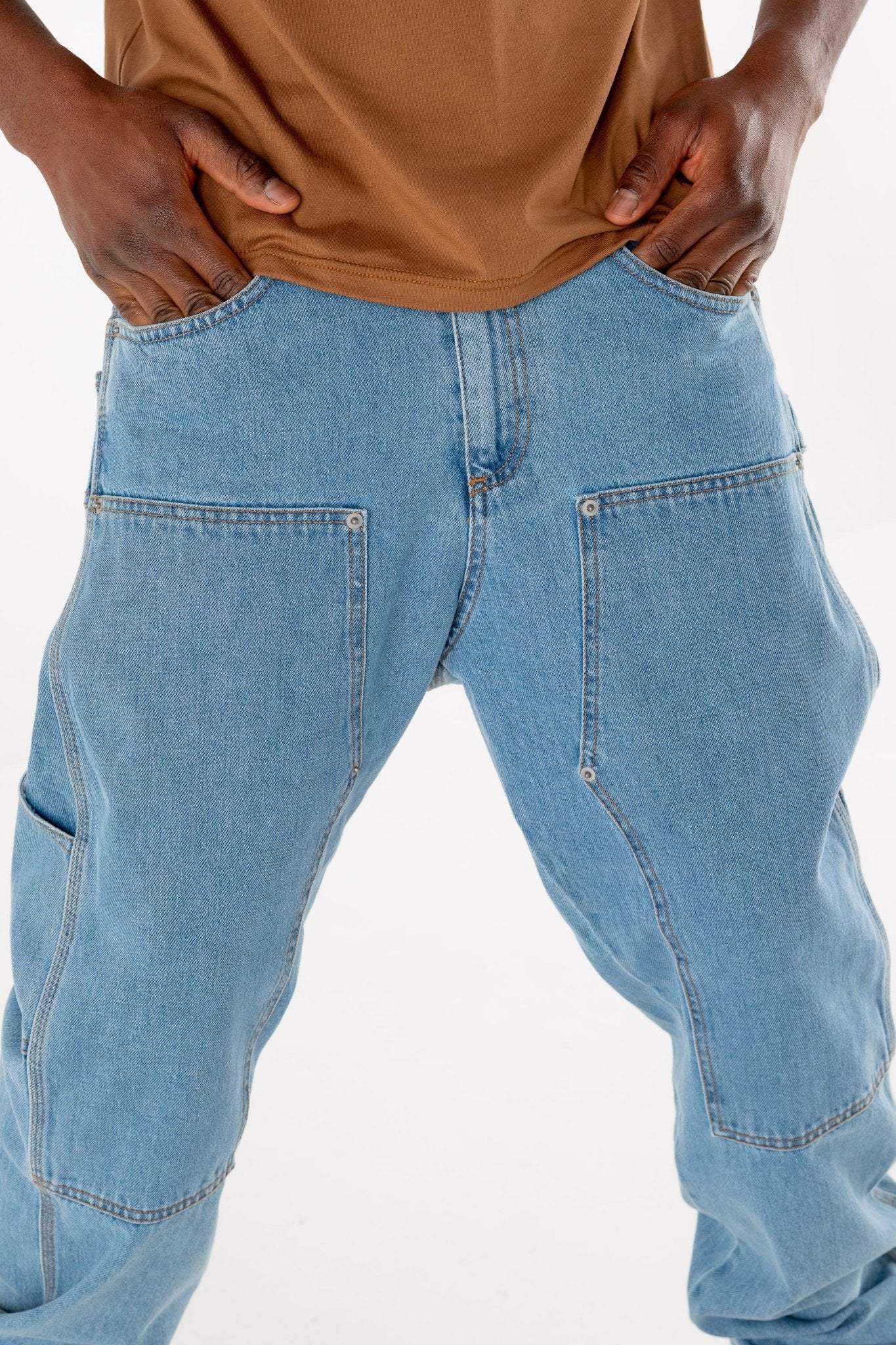 Work Denim Pants “RESORT” Light Blue - BASEDODICI®