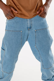 Work Denim Pants “RESORT” Light Blue - BASEDODICI®