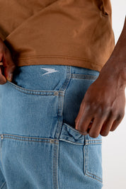 Work Denim Pants “RESORT” Light Blue - BASEDODICI®