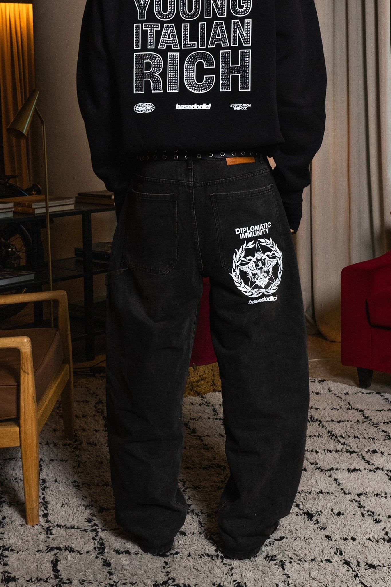 Work Denim "WORLD TOUR" Diplomatic Black Raw - BASEDODICI®
