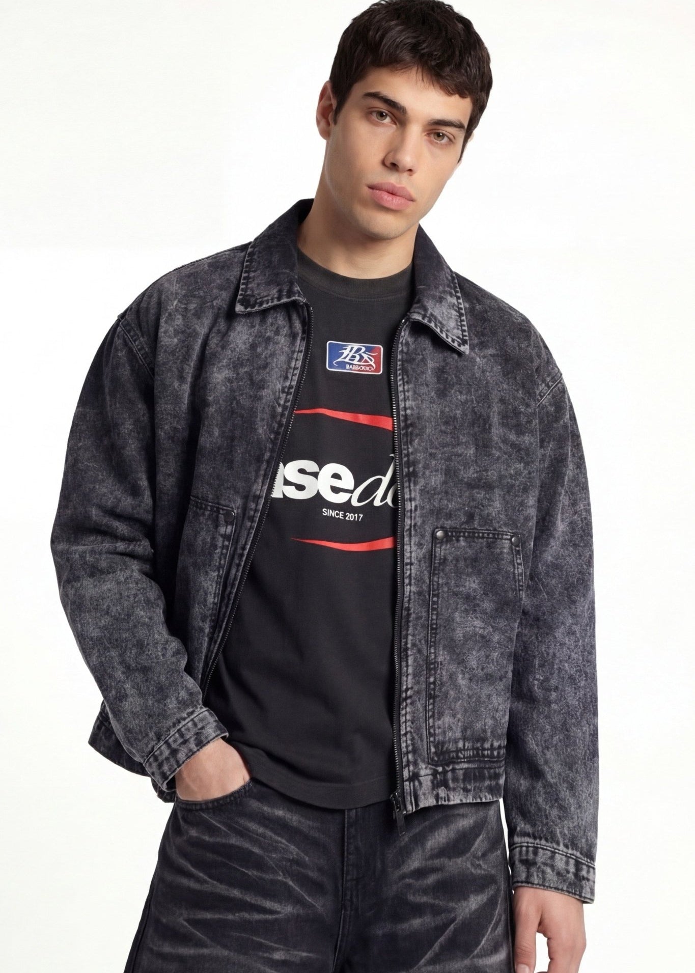 Work Jacket "FOR DREAMERS" Stone Washed - BASEDODICI®
