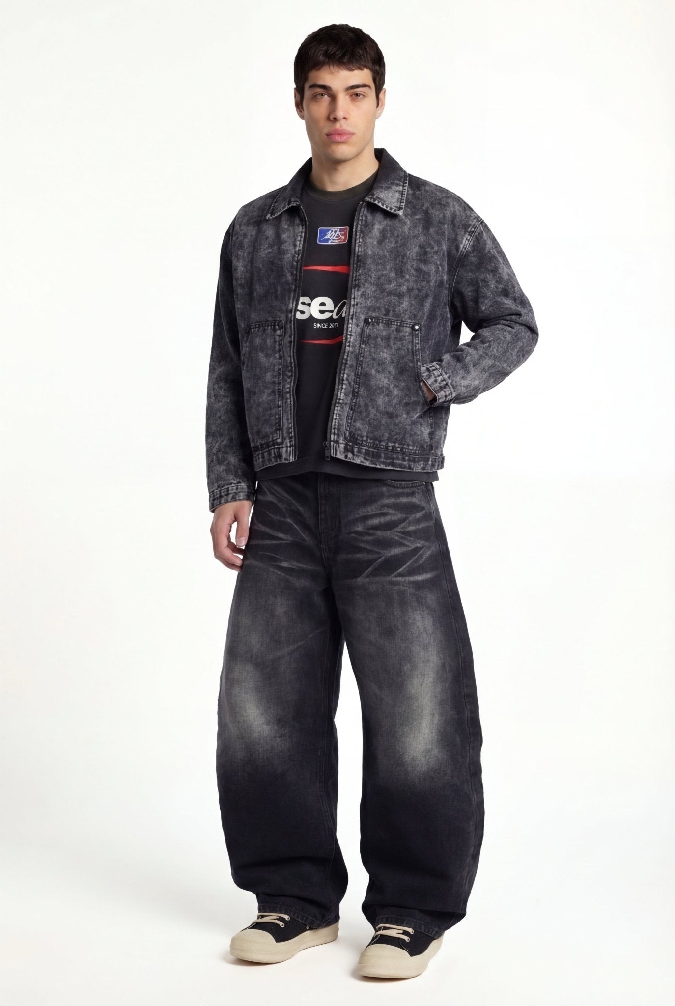 Work Jacket "FOR DREAMERS" Stone Washed - BASEDODICI®