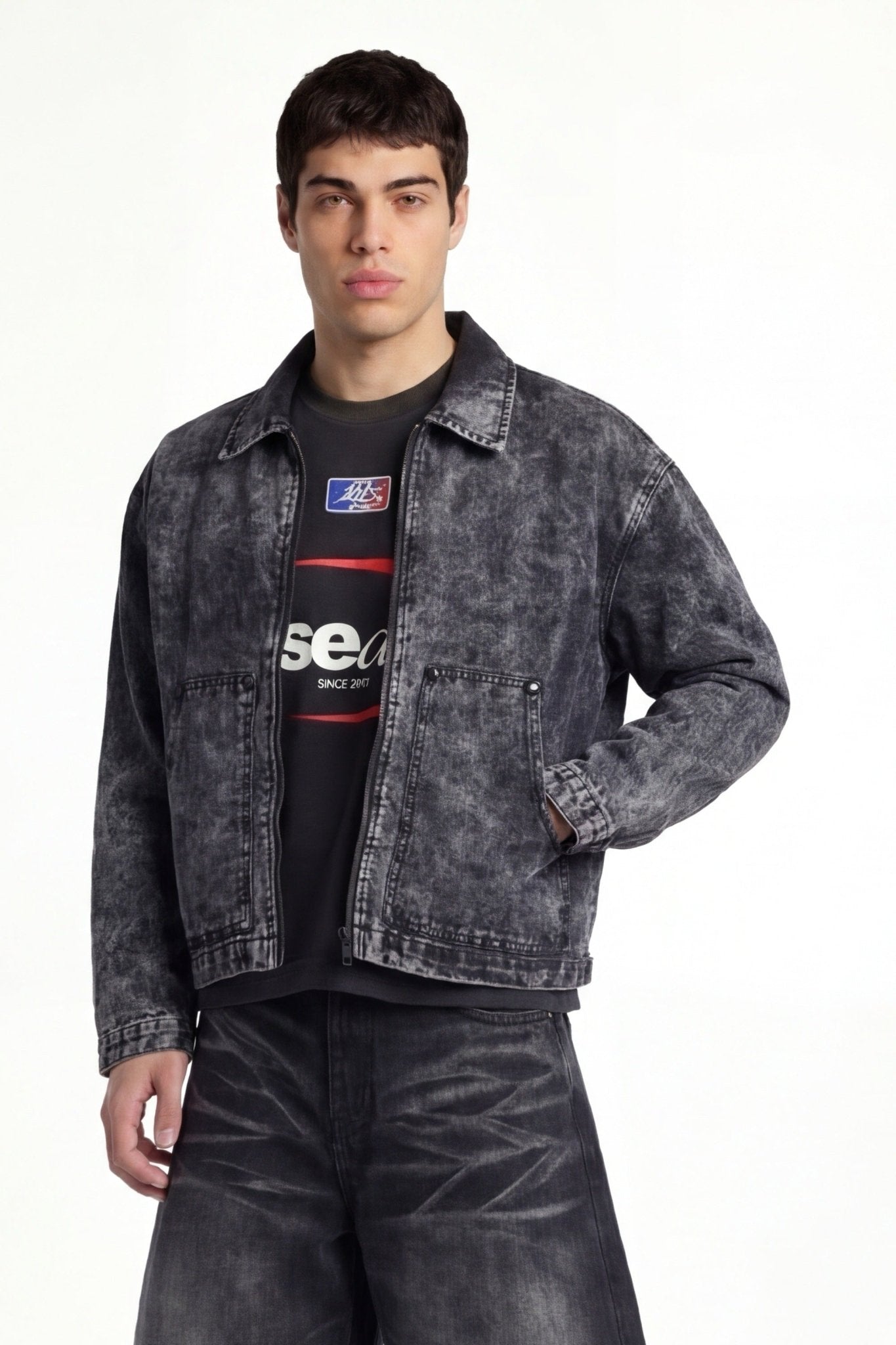 Work Jacket "FOR DREAMERS" Stone Washed - BASEDODICI®