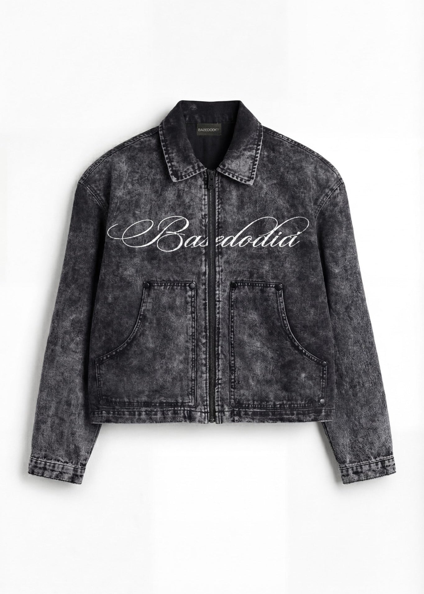 Work Jacket "FOR DREAMERS" Stone Washed Front Logo - BASEDODICI®