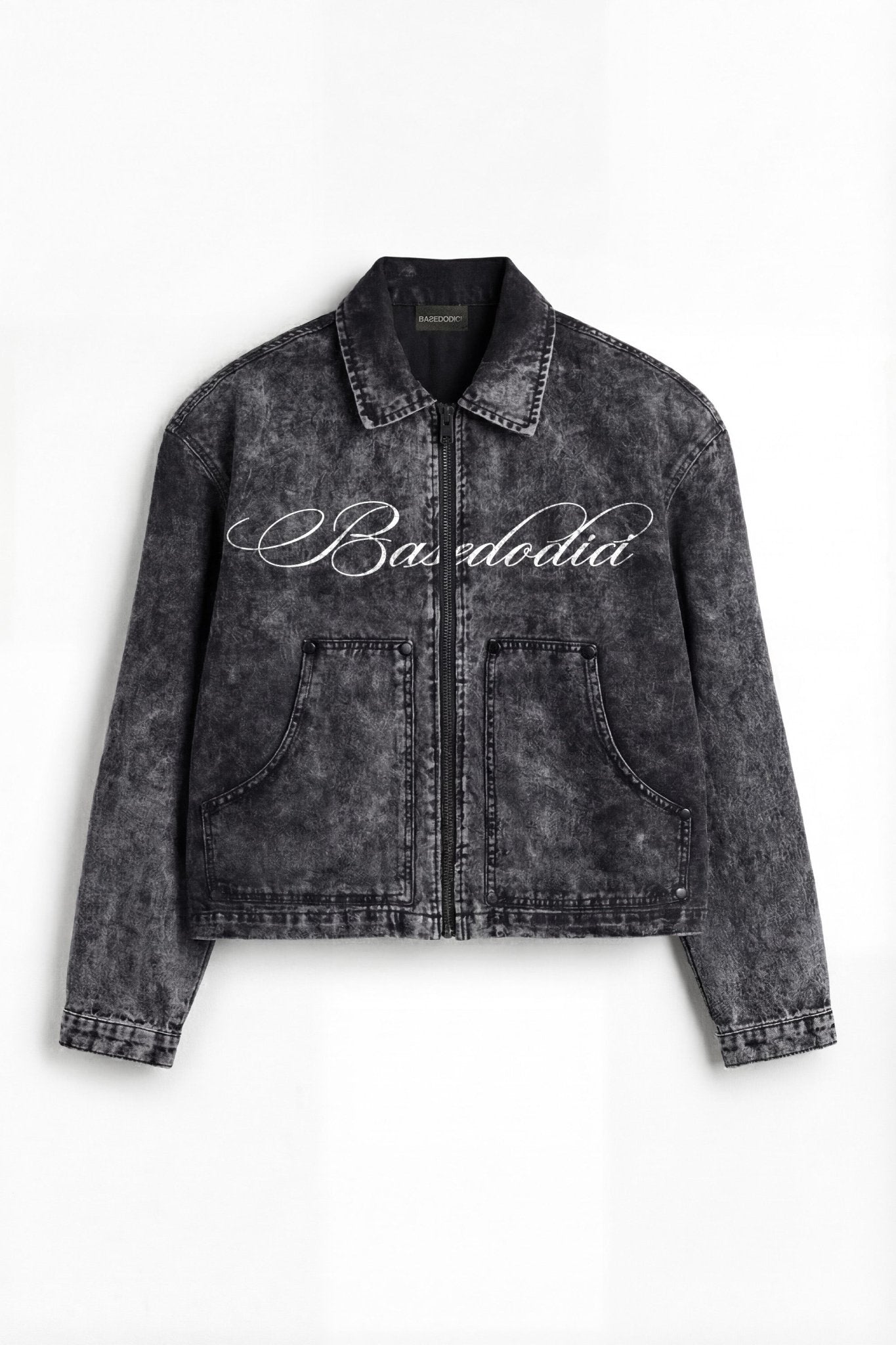 Work Jacket "FOR DREAMERS" Stone Washed Front Logo - BASEDODICI®