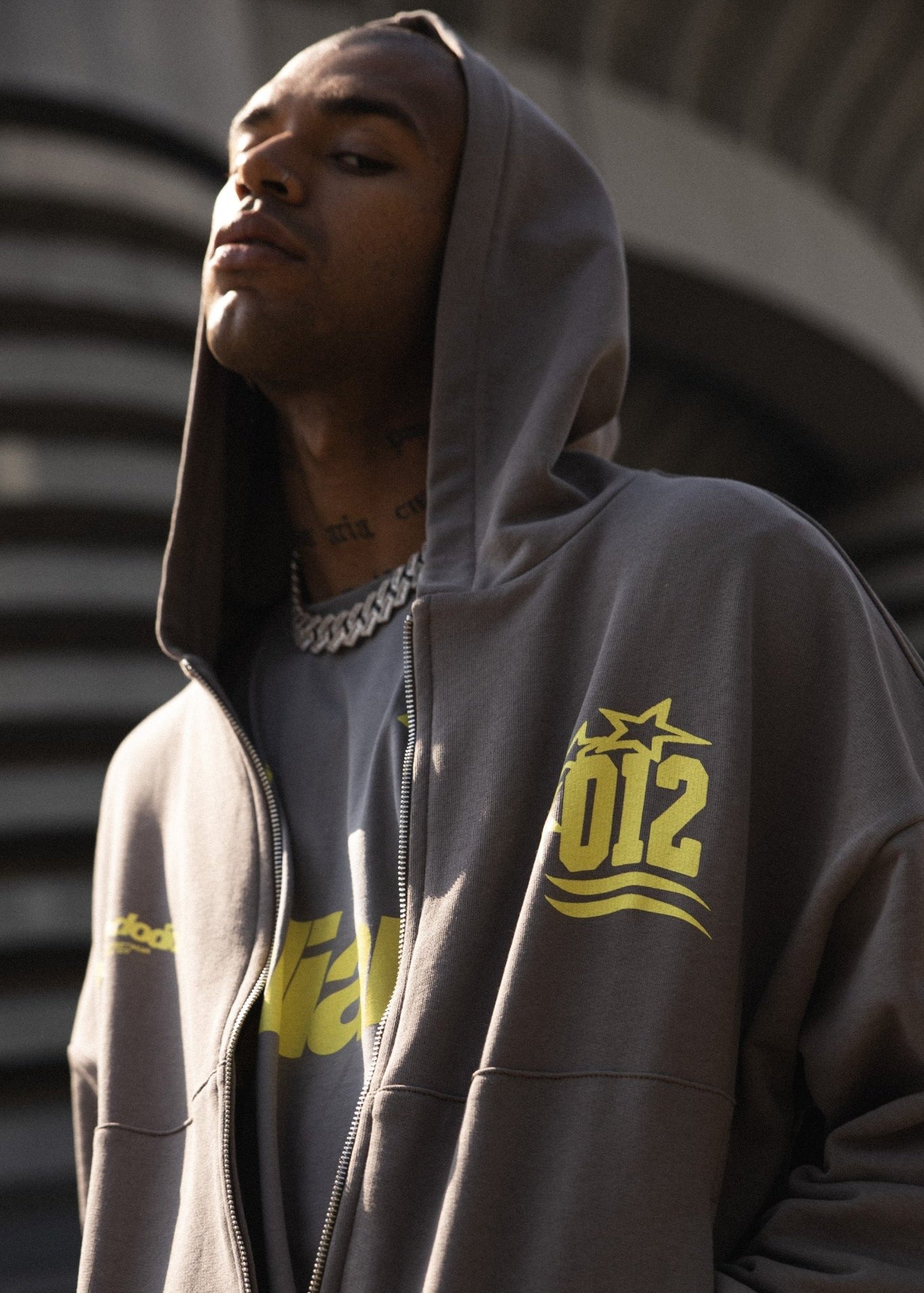 Zip Hoodie "CRUEL SEASON" Italiano Grey - BASEDODICI®