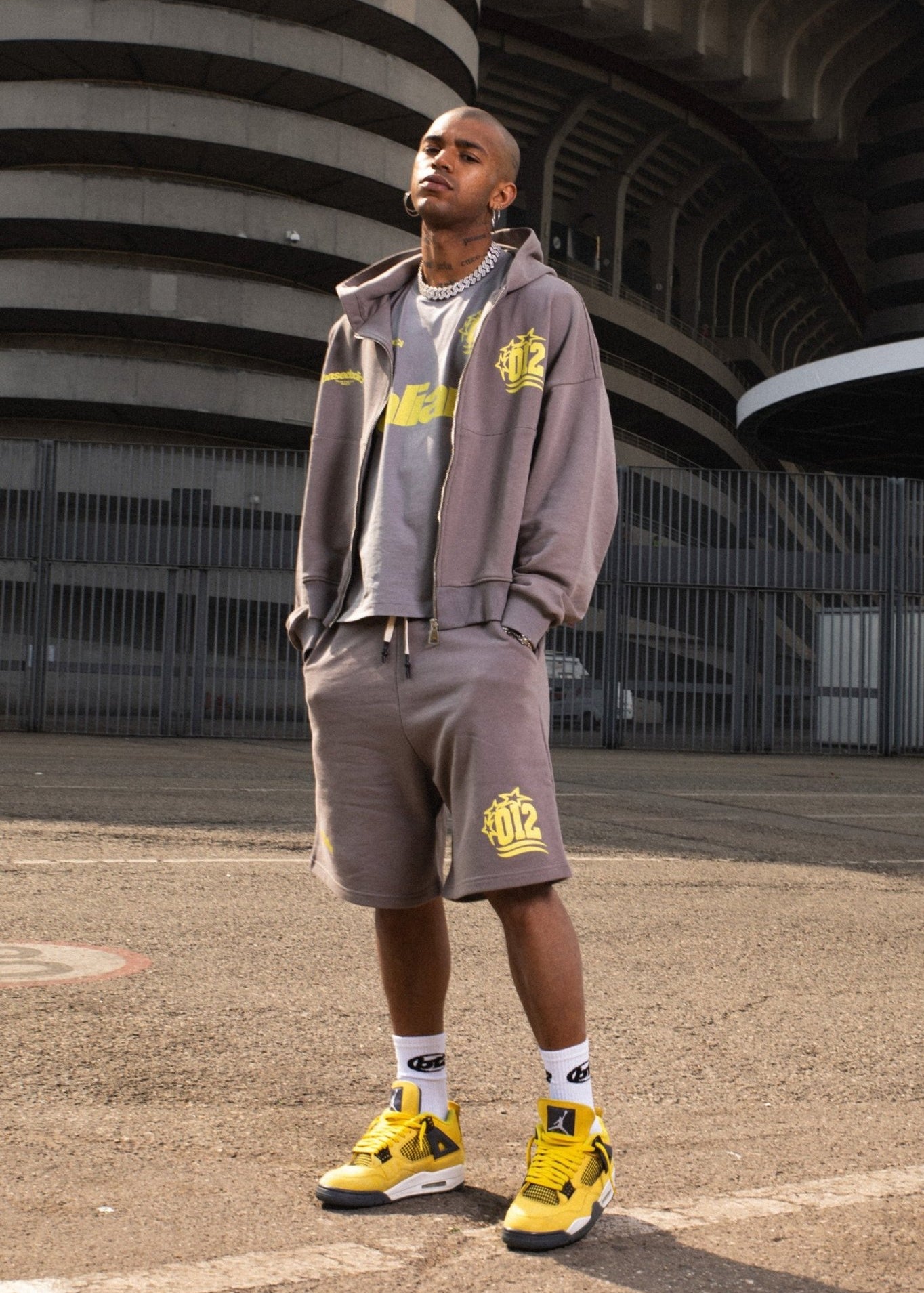 Zip Hoodie "CRUEL SEASON" Italiano Grey - BASEDODICI®