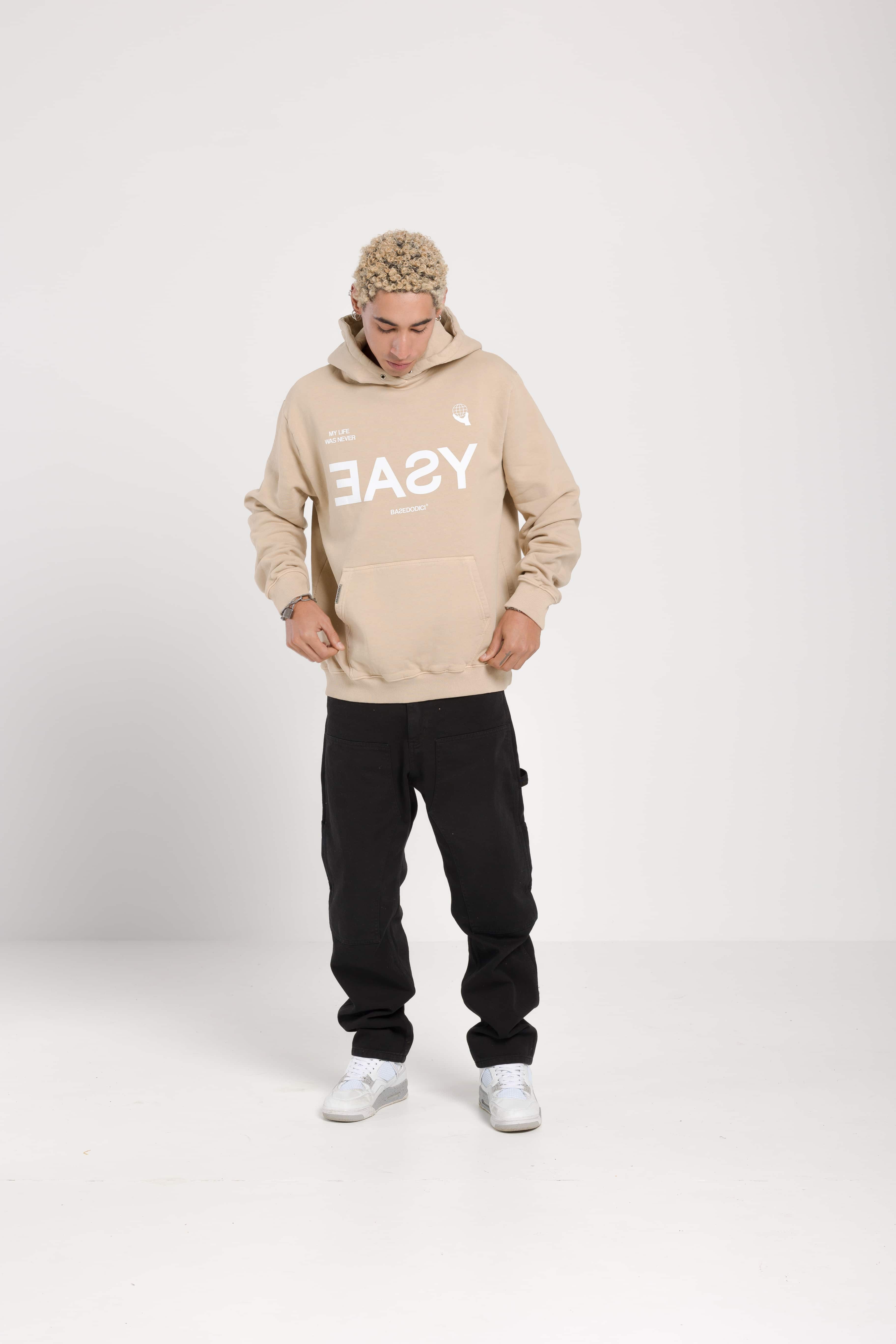 Hoodie “BADINFLUENCE” Easy Sand