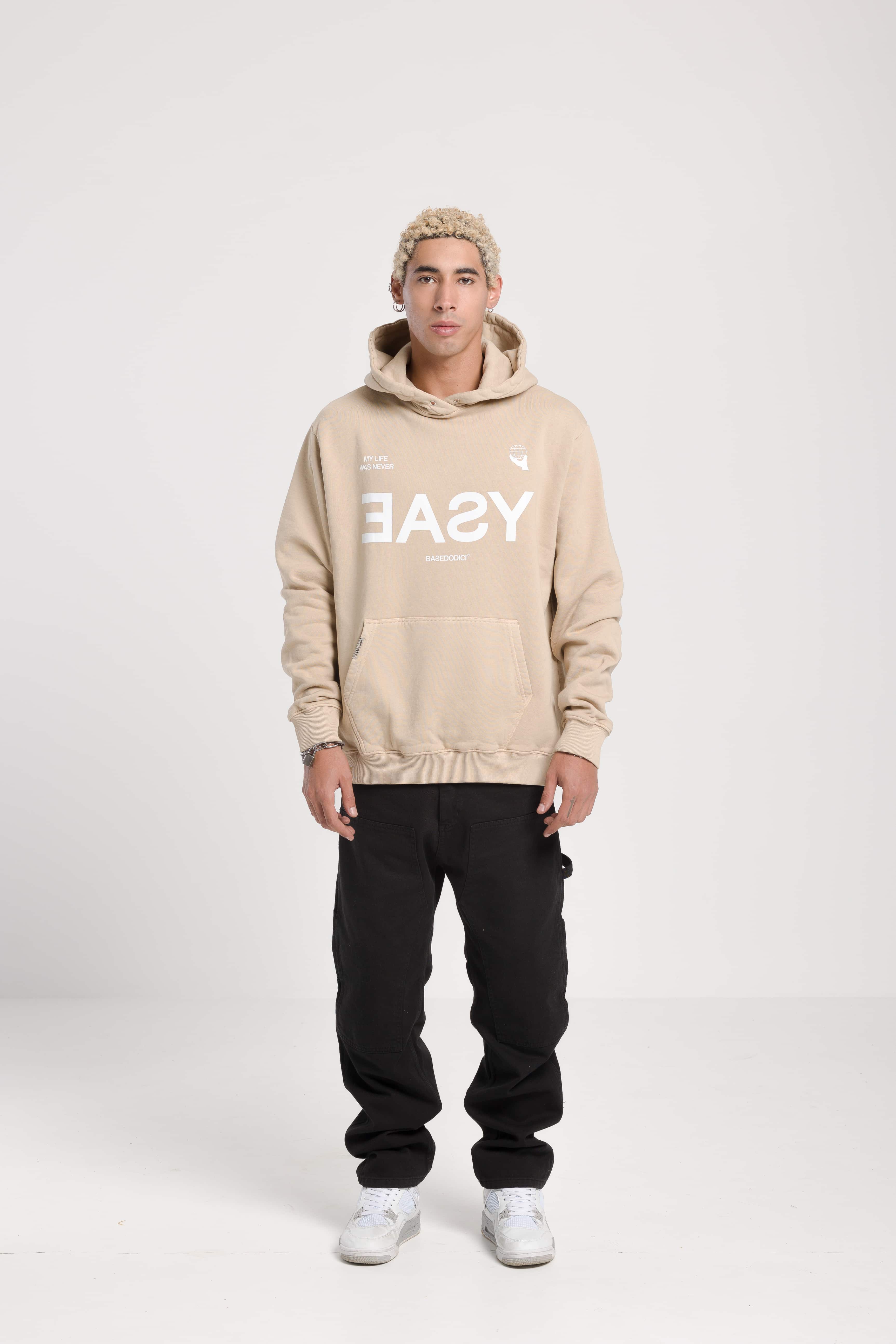 Hoodie “BADINFLUENCE” Easy Sand