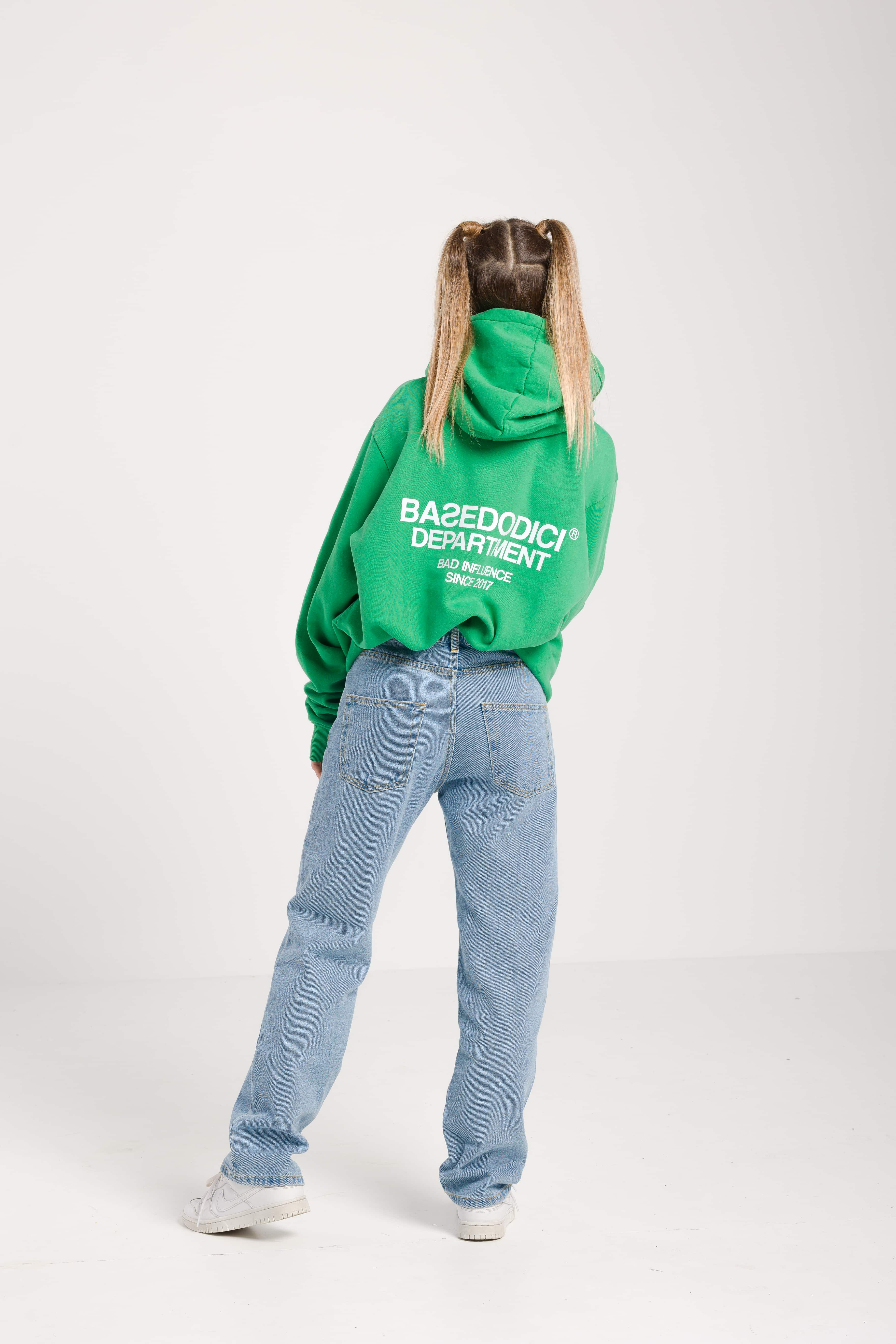 Hoodie “BADINFLUENCE” Department Green