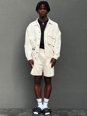 Elegant “NoFriends” Short Cream
