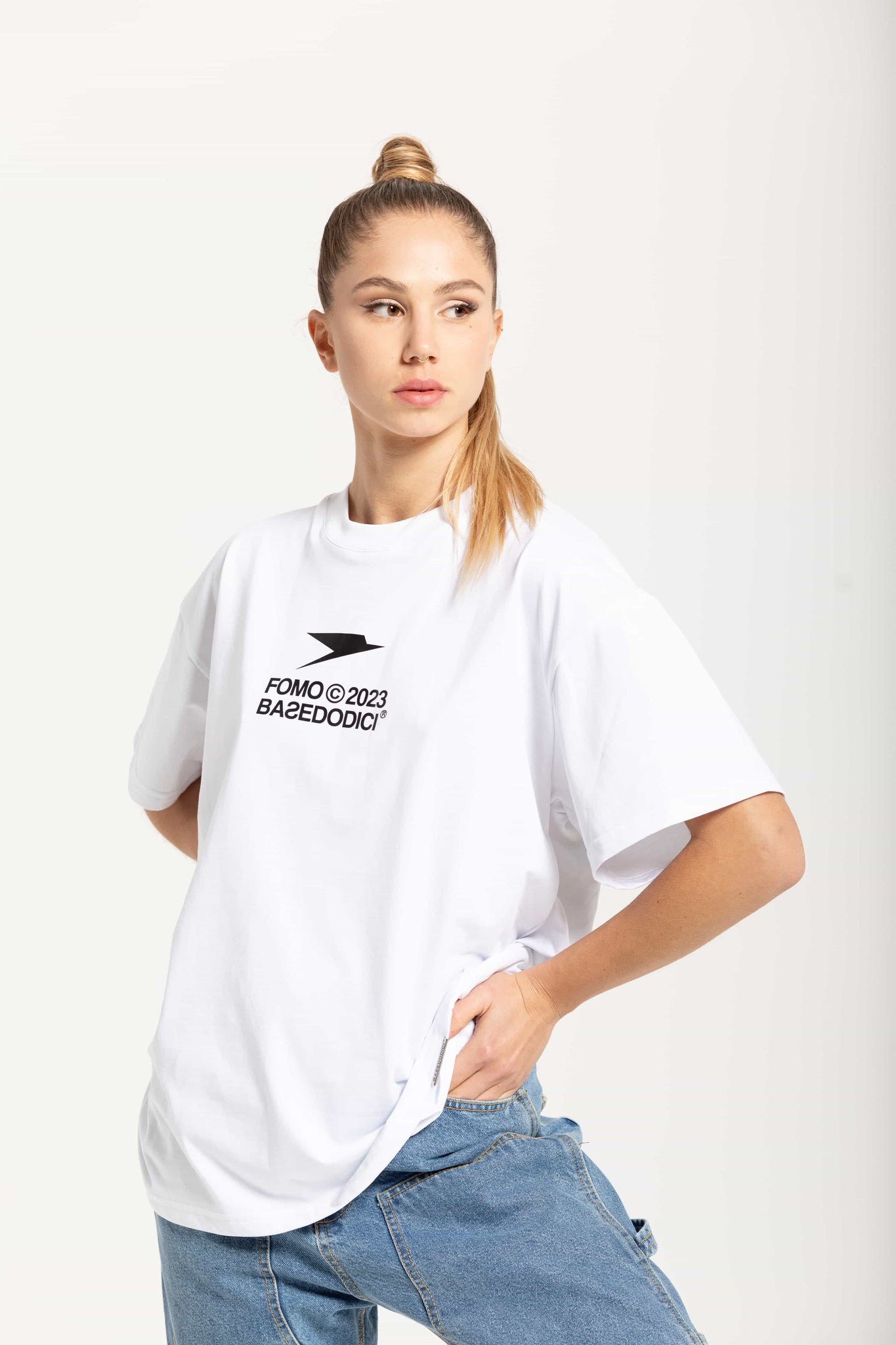 T-Shirt Boxy "FOMO" Department White