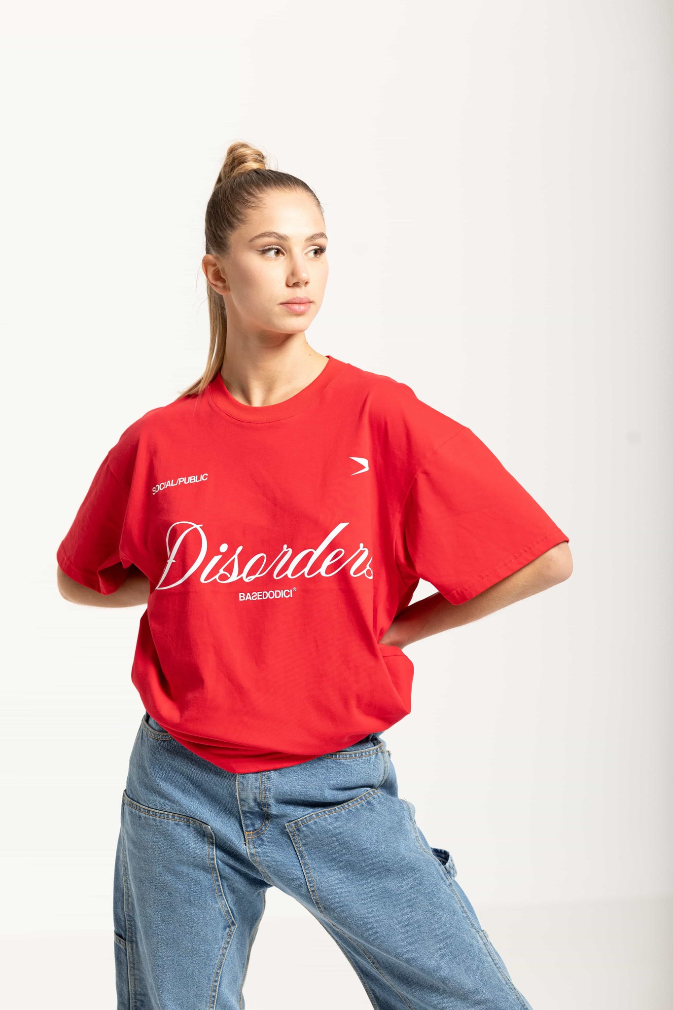 T-Shirt Boxy "FOMO" Disorders Red