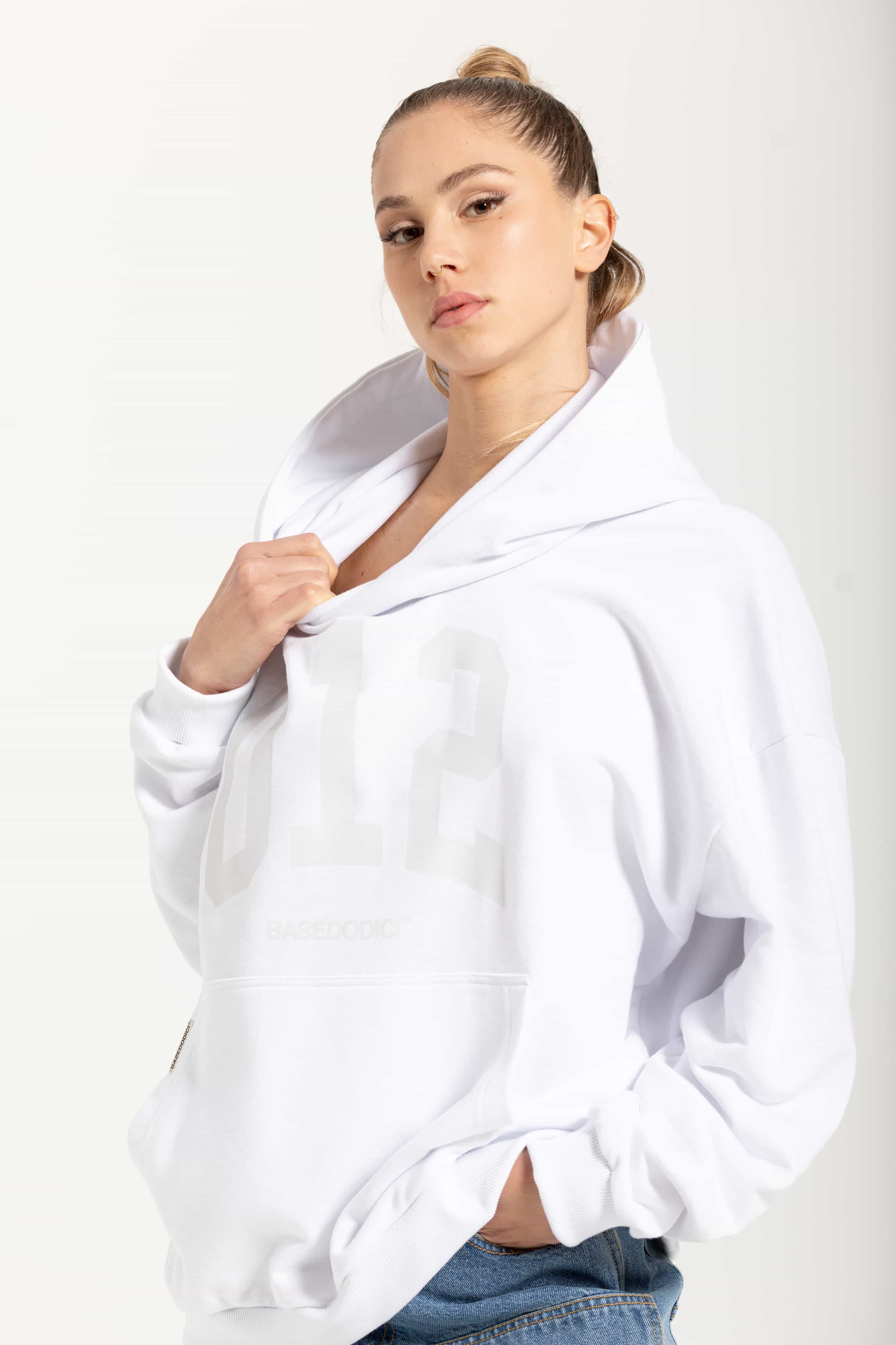 Hoodie Boxy "FOMO" 012 White