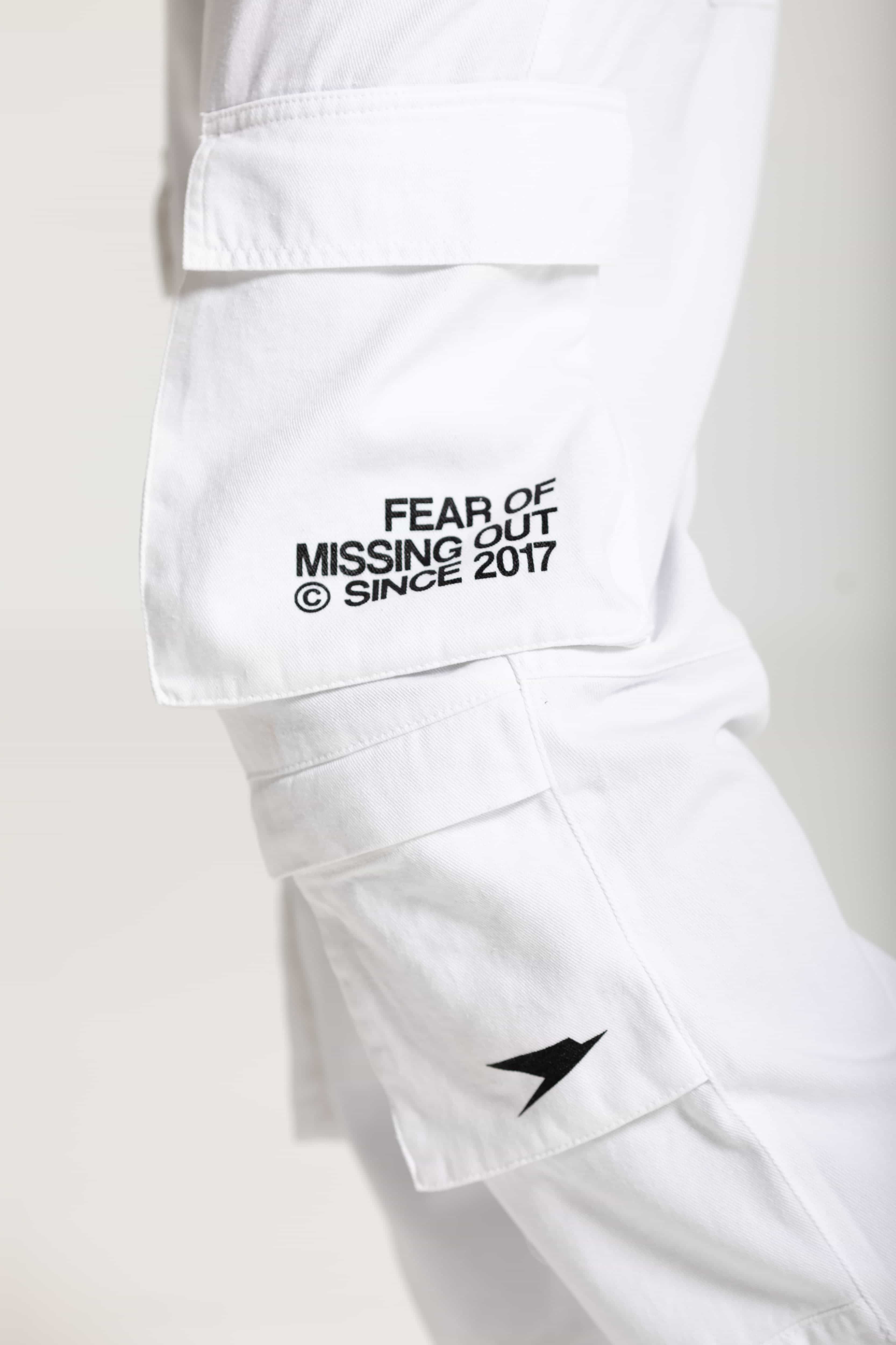 Cargo Pants "FOMO" White