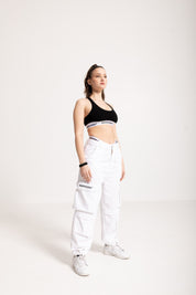 Cargo Pants "FOMO" White 