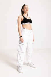 Cargo Pants "FOMO" White