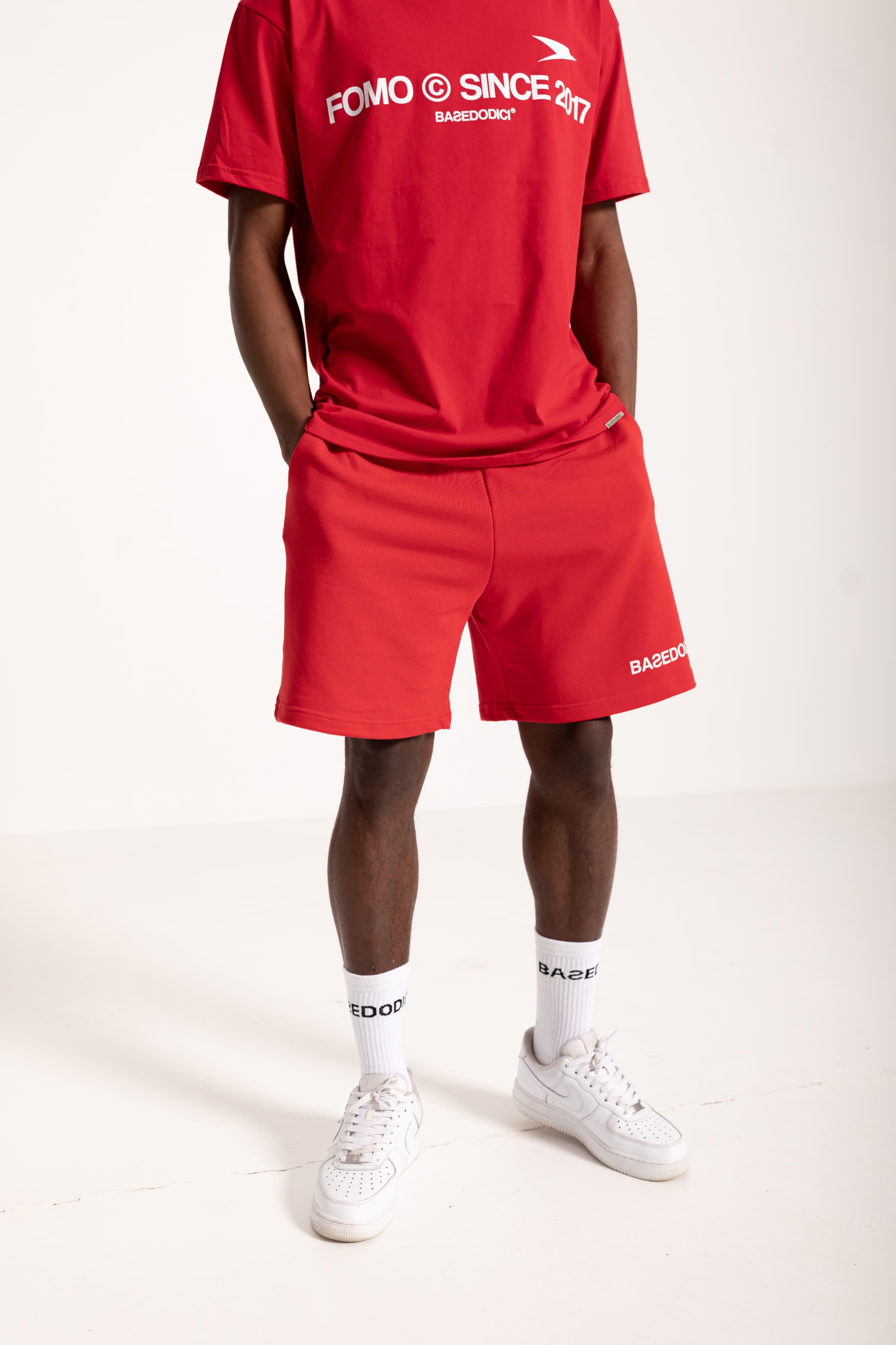 Fleece Short "FOMO" Red 