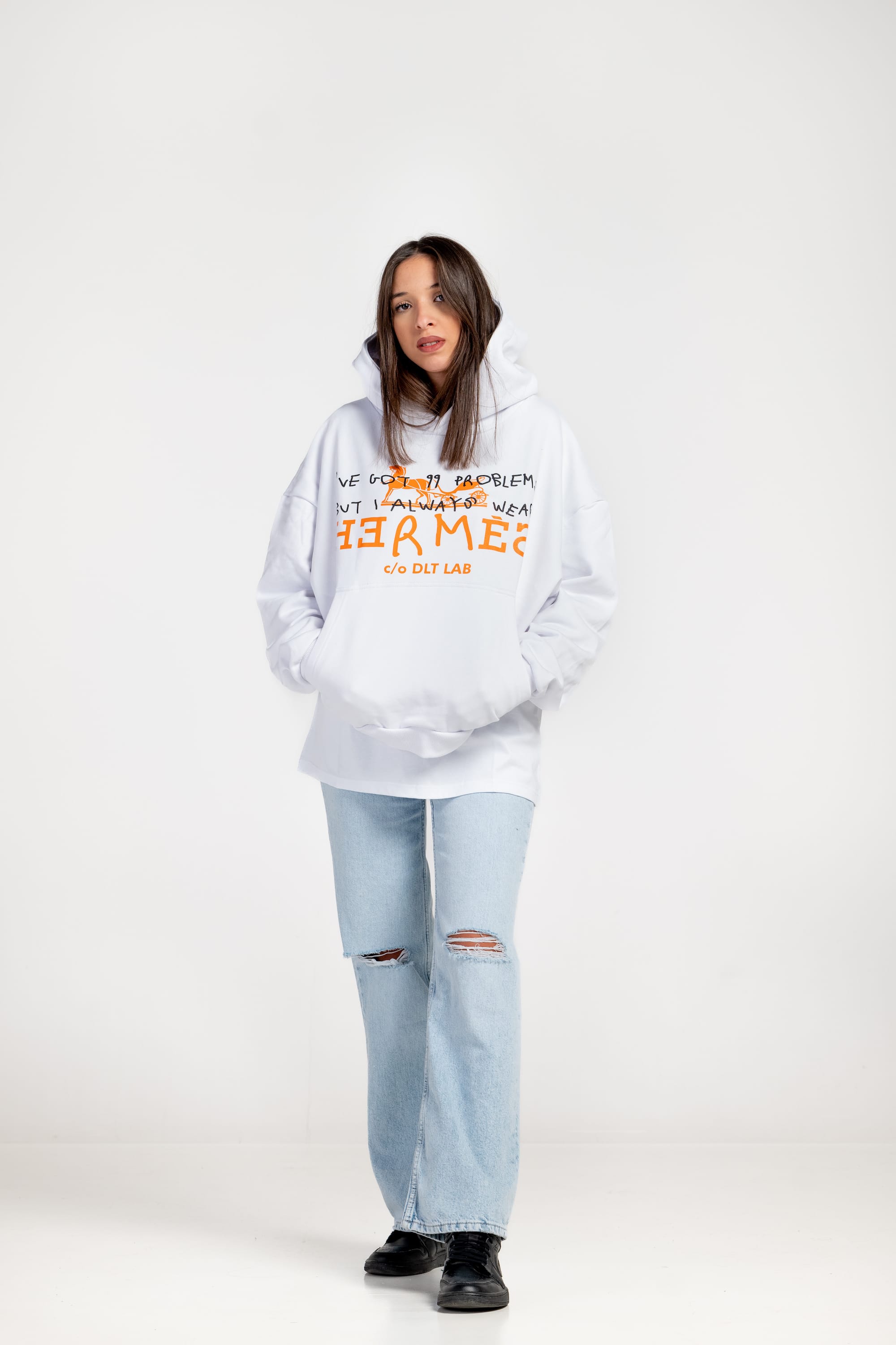 Hoodie "DLT-2.0" HRM White