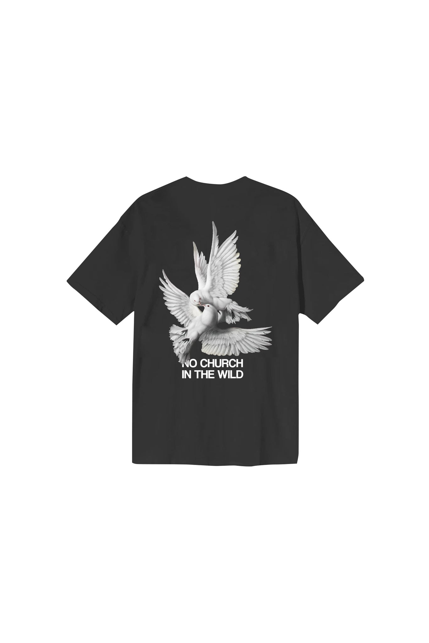 "FOMO" T-Shirt Doves Black 