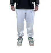 Fleece Pants Logo White