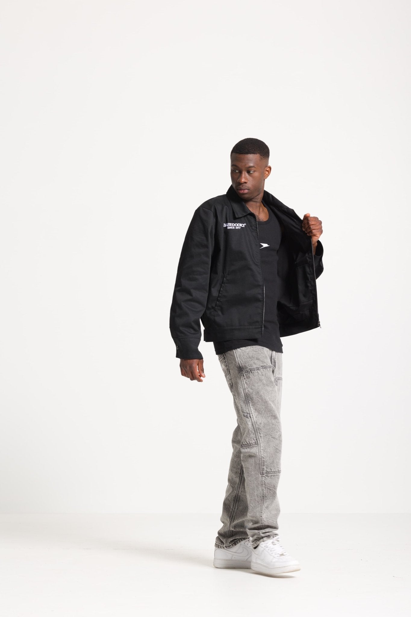 Work Jacket "FOMO" Black - BASEDODICI®